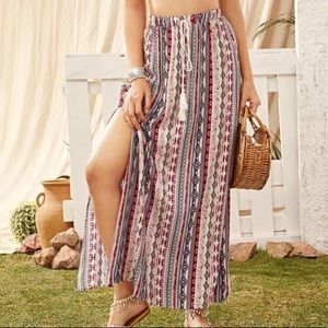SHEIN HIGH WAIST BOHO MAXI SKIRT